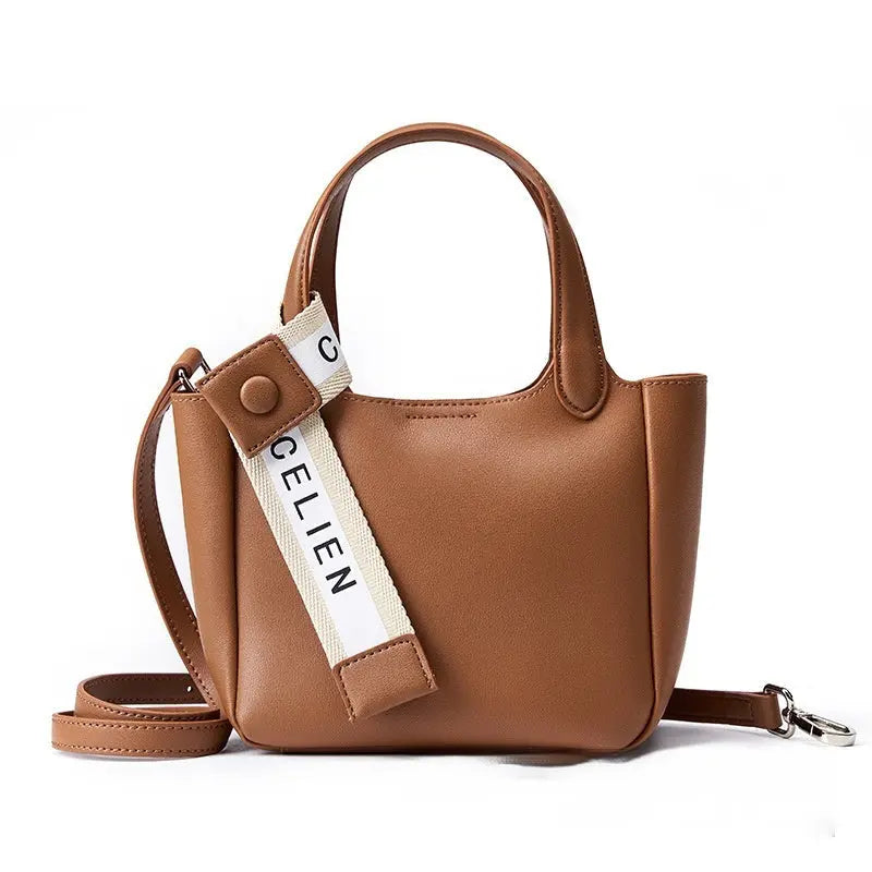 Cattlehide Leather Cross Body Bucket Bag Easy Bazaar