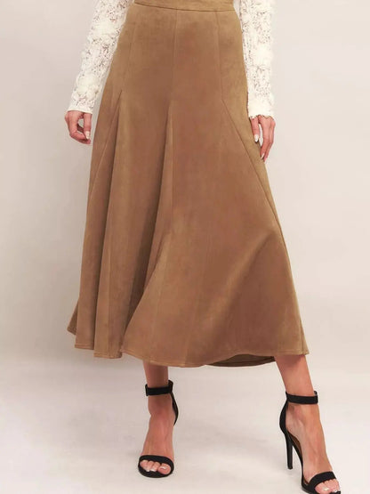 Flowy A-Line Midi Skirt Trendsi