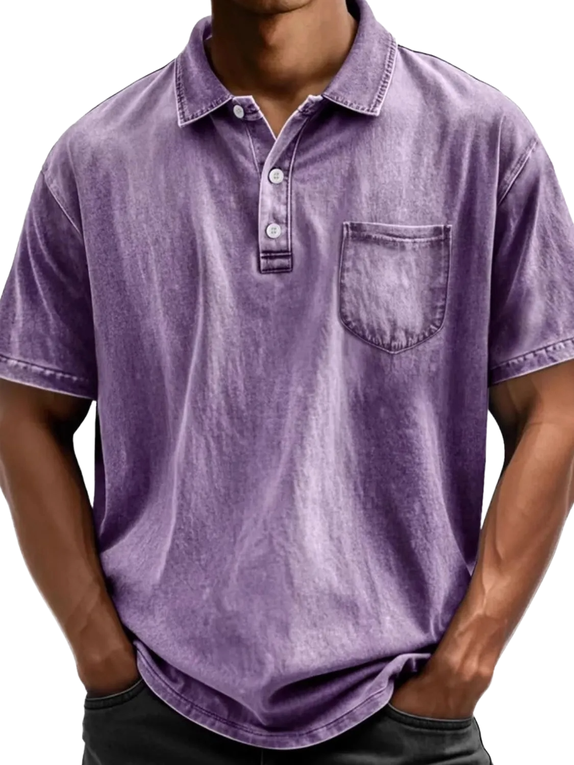 Men's Full Size Collared Neck Short Sleeve Polo Plus Size