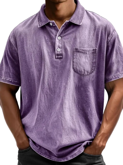 Men's Full Size Collared Neck Short Sleeve Polo Plus Size