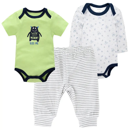 Solid Color Korean Newborn Baby Clothes Kids Set eprolo