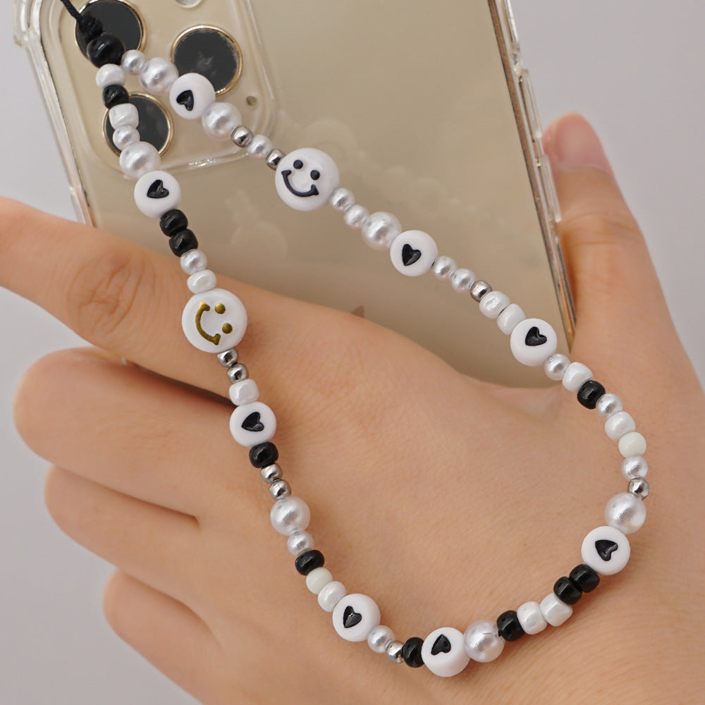 Acrylic Beaded Mobile Phone Lanyard