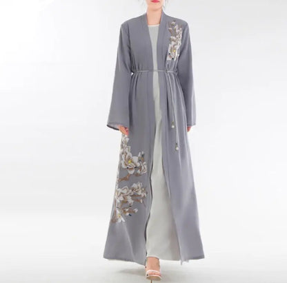Embroidered Cardigan Dubai Dress CJ dropshipping