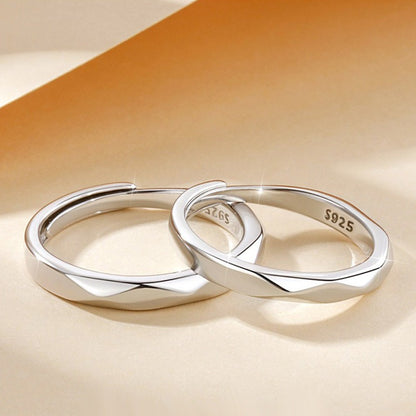 S925 Sterling Silver Ring Pair for men and women niche design