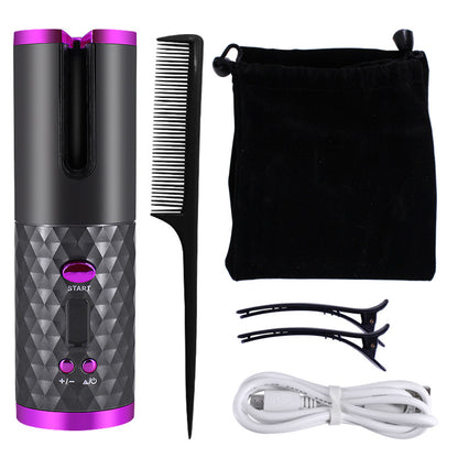 Rechargeable Automatic Hair Curler Iron LCD Display