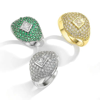 Hip Hop punk rings Zircon