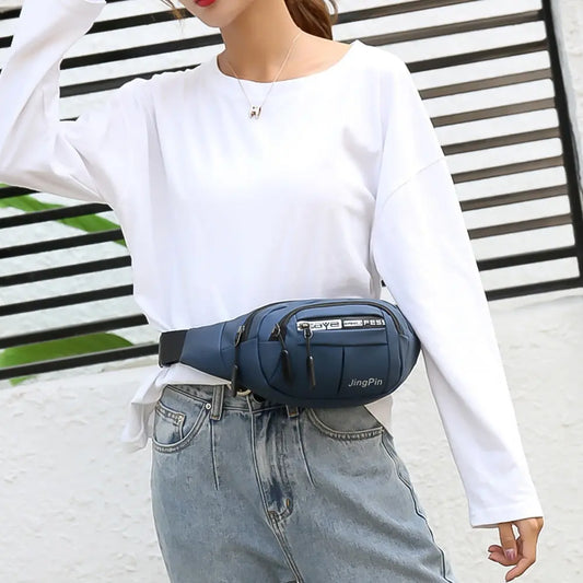 Outdoor Waist Bag Waterproof Waist Bum Bag Running Jogging Belt Pouch Zip Fanny Pack  Mobile Phone Bag Oxford Cloth Chest Bag eprolo