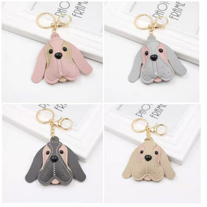 Cute Puppy Leather Key Chain Handbag Pendant
