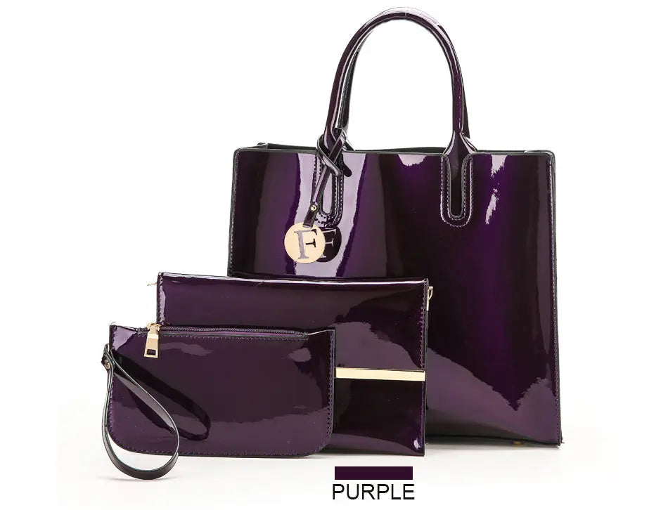 3 Sets Leather Handbags Easy Bazaar