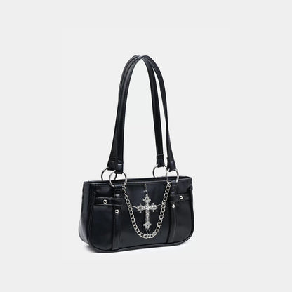Gothic Dark Cross Chain Shoulder Bag