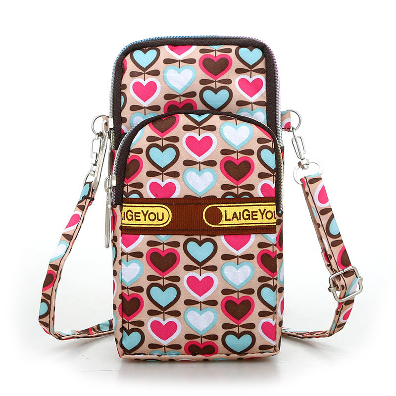 Casual printed mobile phone bag