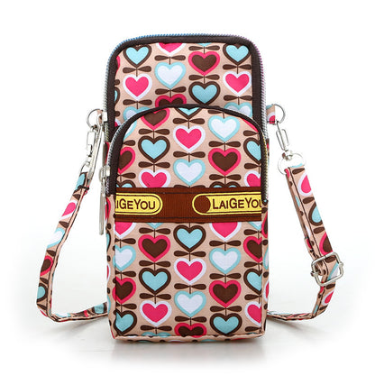 Casual printed mobile phone bag