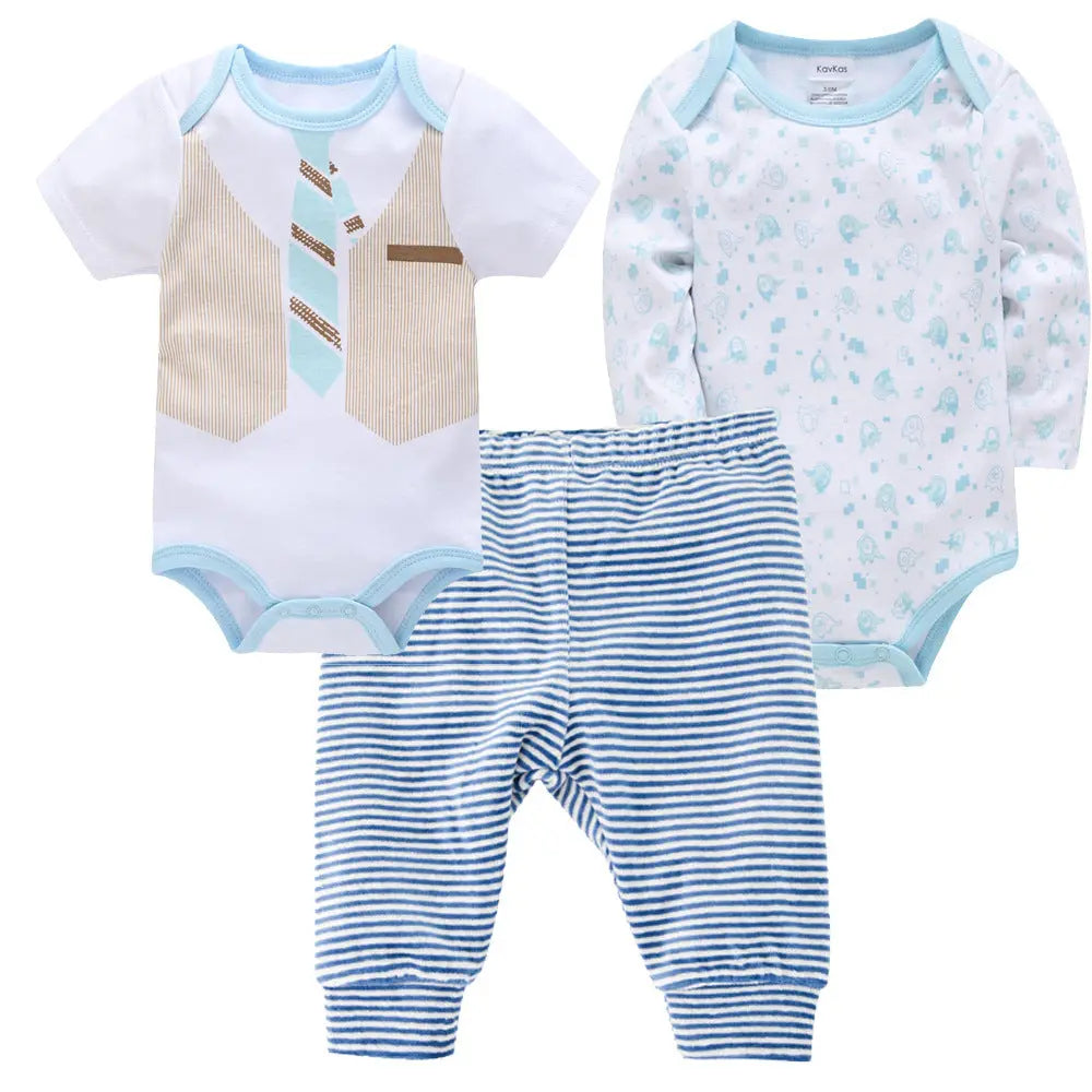 Solid Color Korean Newborn Baby Clothes Kids Set eprolo