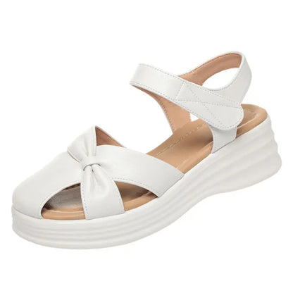 Thick Sole Summer Women's Shoes Soft Leather Comfortable Beach Sandals Outdoor Wear Soft Sole Mother's Sandals Lightweight eprolo