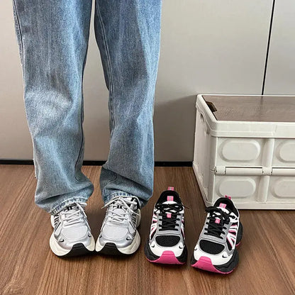 Lace-Up Platform Athletic Shoes Trendsi