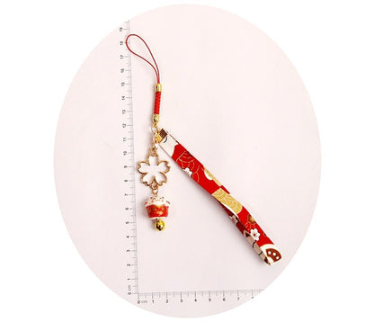 Cat Bell Flower Light Gold Mobile Phone Chain Mobile Phone Pendant