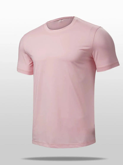 Men's Round Neck Short Sleeve Active T-Shirt Trendsi