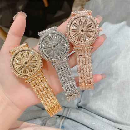 Luxury Diamond Rotating Watch for Women