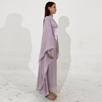 Middle Eastern Arab Abaya Women's Long Dress Dubai Kaftan Loose Turkish Dress