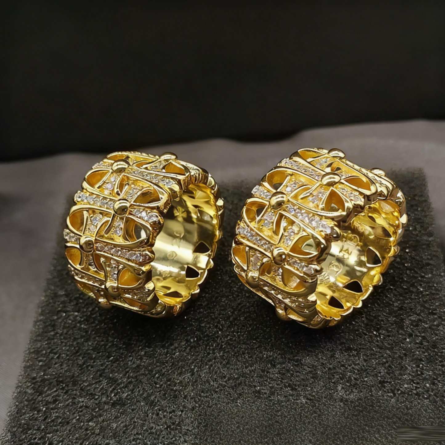 Vintage ring with adjustable hip hop style