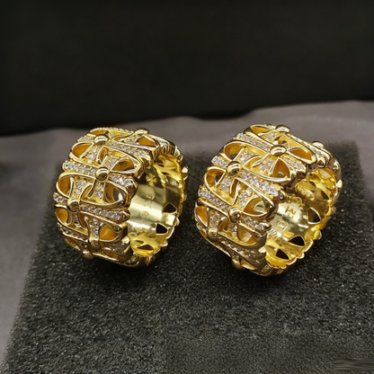 Vintage ring with adjustable hip hop style