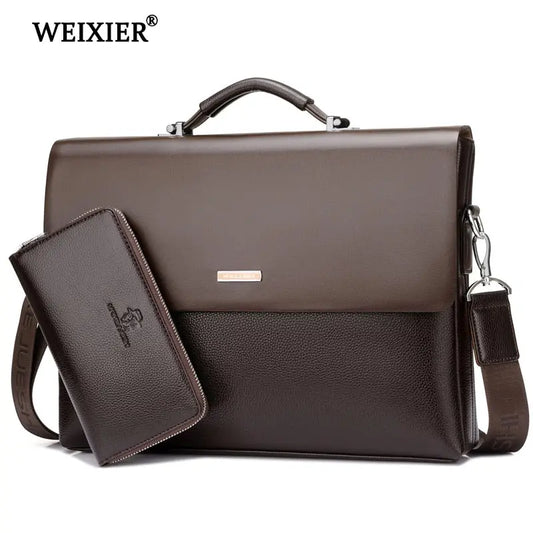 WEIXIER Brand Men High Quality Microfiber Synthetic Leather Tote Fashion Male Bag Messenger Business Handbag Laptop Shoulder Bag eprolo