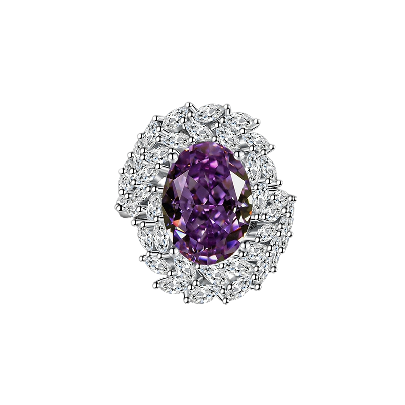 Gemstone Ring Featuring A Dried Birds Nest And A Dove-egg Cut