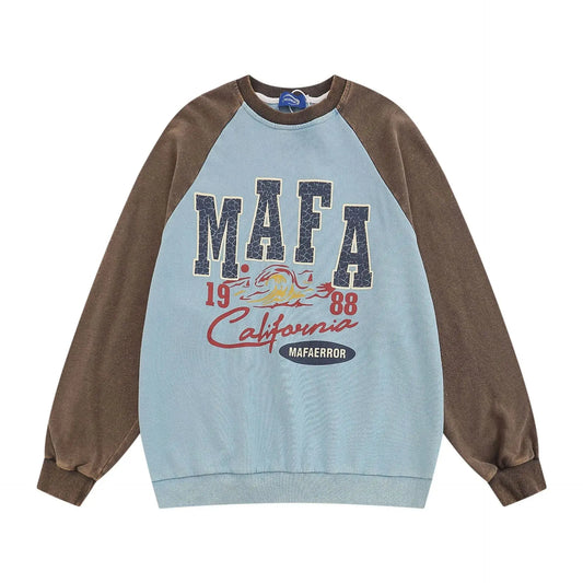 Men's Letter Graphic Round Neck Sweatshirt Trendsi