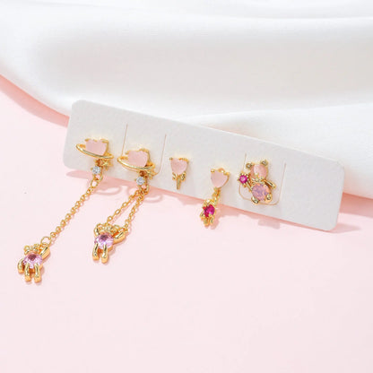 925 Silver Needle Exquisite Small Bear Stud Earrings Easy Bazaar