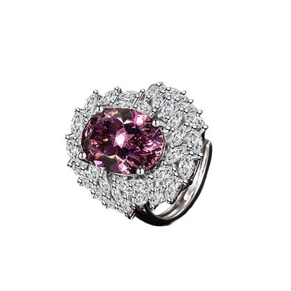 Gemstone Ring Featuring A Dried Birds Nest And A Dove-egg Cut