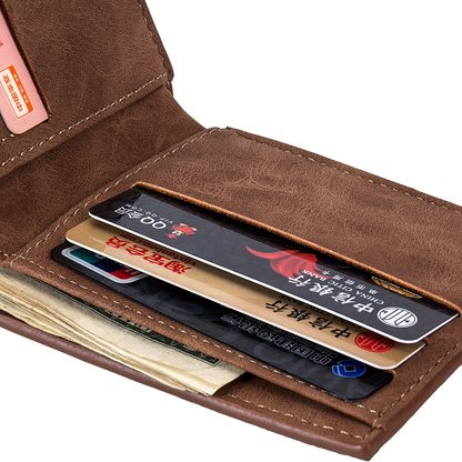 Leather wallet for men interior multiple card slots mens wallet organization
