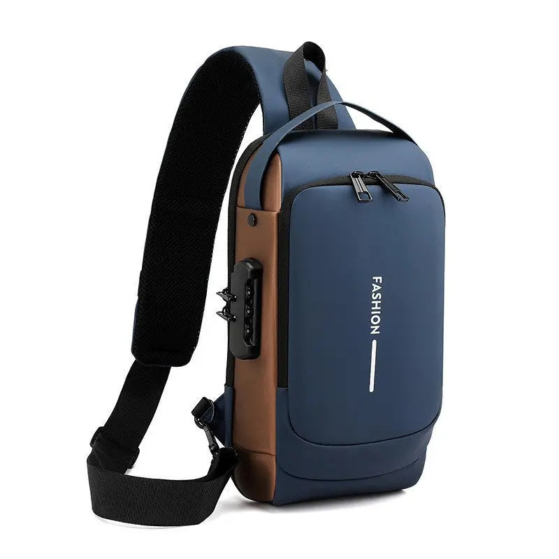 Motorcycle bag password anti-theft chest bag men's shoulder bag large capacity casual men's bag multifunctional crossbody bag eprolo