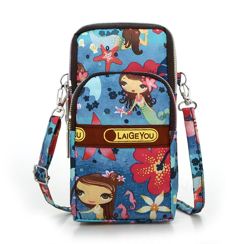 Casual printed mobile phone bag