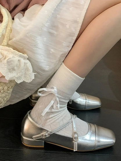 Square Toe Block Heels Mary Jane Shoes Trendsi