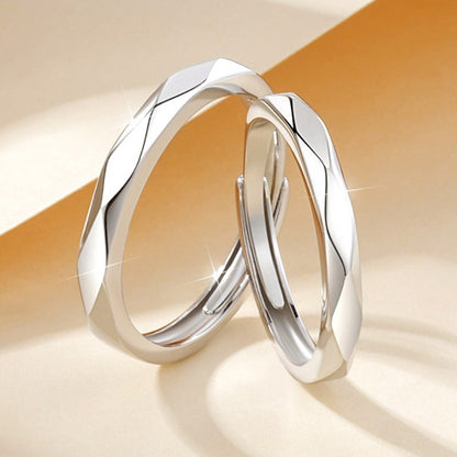 S925 Sterling Silver Ring Pair for men and women niche design