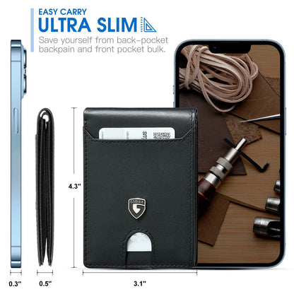 Carbon Fiber Men's Wallet with Anti-theft Function