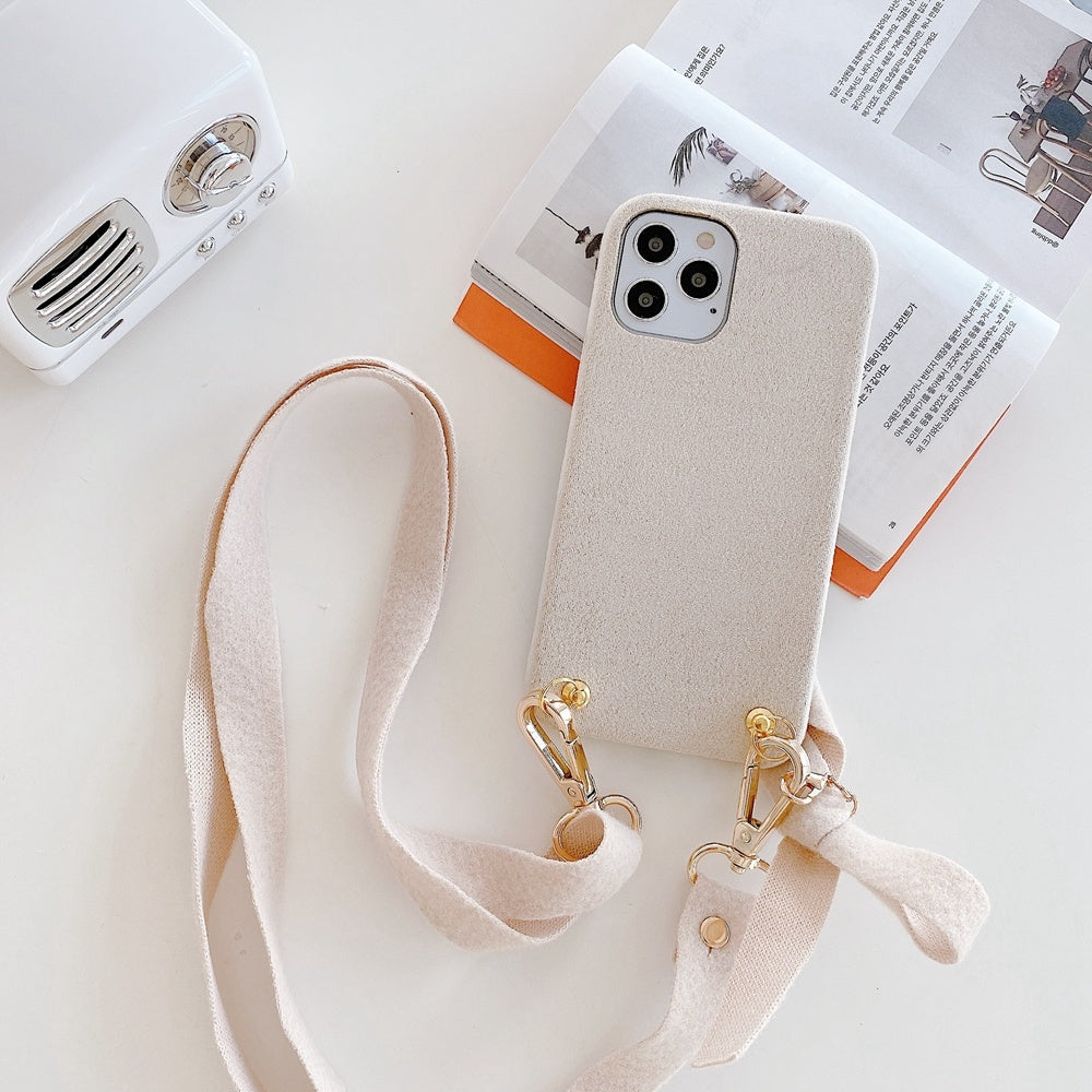 Compatible with Apple, Plush diagonal lanyard for iphone