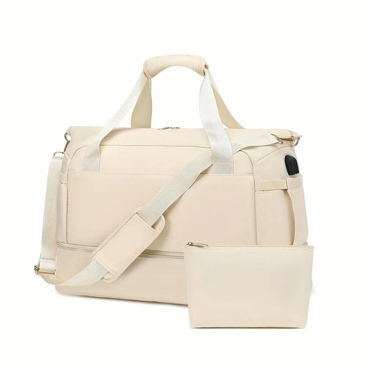 Women's Travel Duffel Bag, Sports Gym Yoga Duffel Bag Weekender Overnight Totes Bag Easy Bazaar
