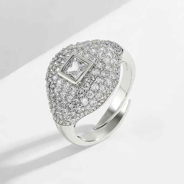 Hip Hop punk rings Zircon