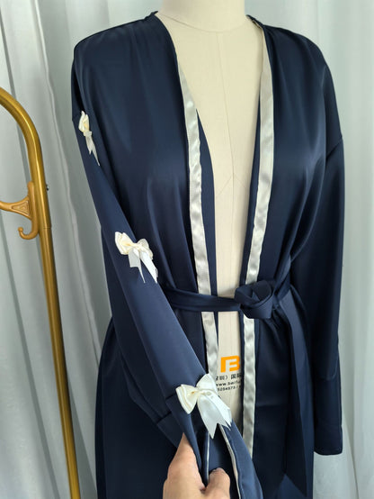 Loriya Arabic Women's Butterfly Knot Abaya Loose Dress