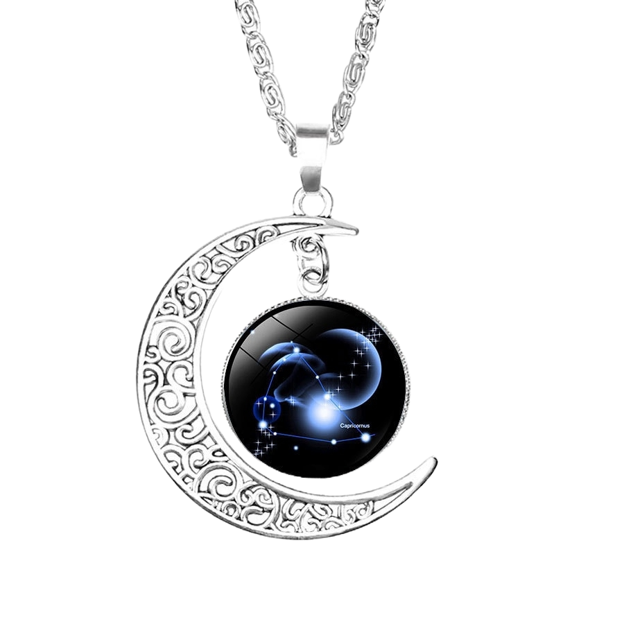 Unisex zodiac sign pendant jewelry with chain - astrological sign necklace"
