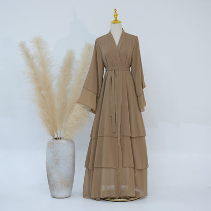 Elegant Children's Family Matching Cardigan Abaya