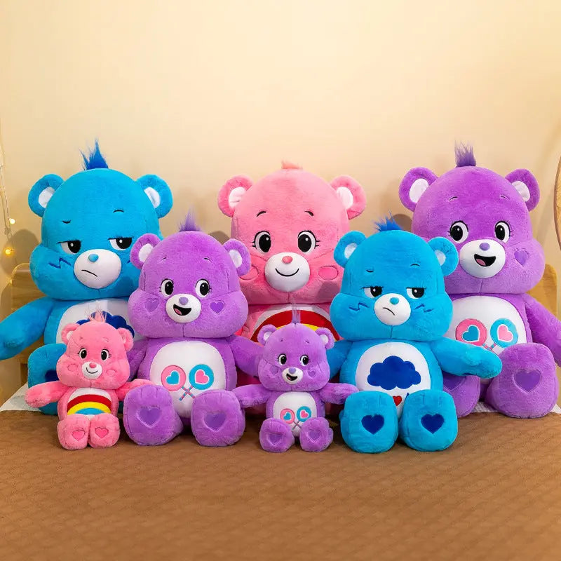 Three-color Bear Pillow Plush Toy Rainbow Bear Doll Cute Panda eprolo