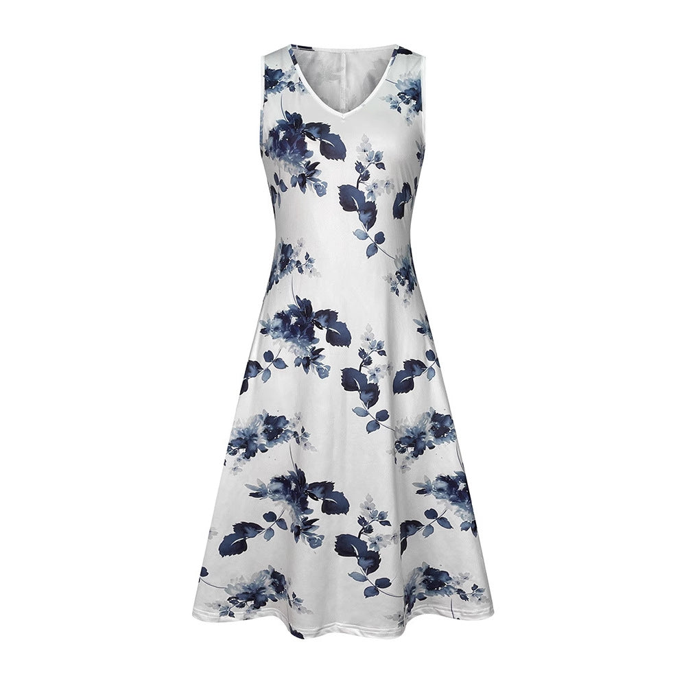 Elegant Two-Piece Set for Women Short-Sleeve Casual Summer Jacket with Printed Dress