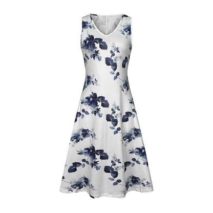 Elegant Two-Piece Set for Women Short-Sleeve Casual Summer Jacket with Printed Dress