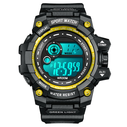 Student Digital Sports Watch - Waterproof Military Style Electronic Watch for Boys