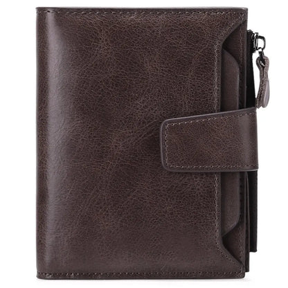 Men's short genuine leather wallet first layer cowhide Korean style fashion casual wallet driver's license wallet father's day gift eprolo