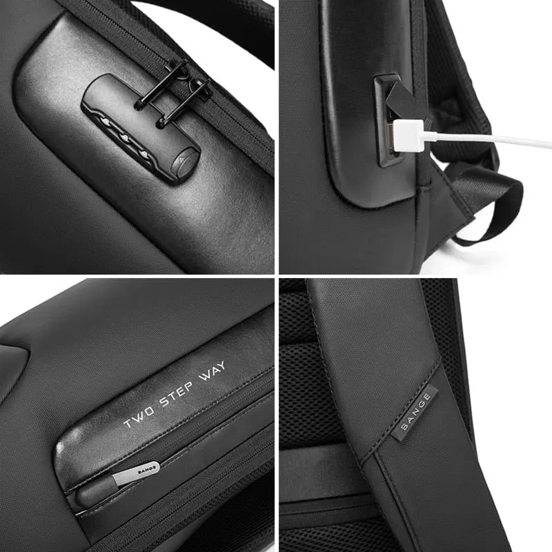 BANGE New Anti Thief Backpack Fits for 15.6 inch Laptop Backpack Multifunctional Backpack WaterProof for Business Shoulder Bags eprolo