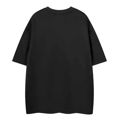 Retro Print Loose T-Shirt Men Short Sleeve