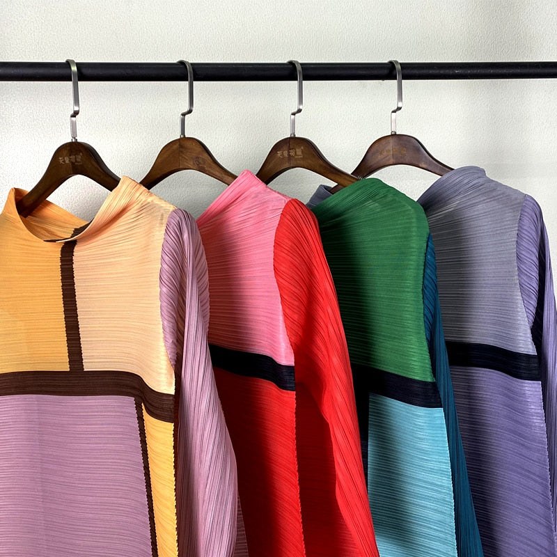 Pleated Dress Fall Winter Women Abaya Loose Long Plaid Printed Dress Aesthetic Clothes In Stock